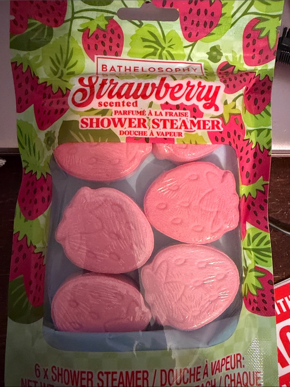 Strawberry Scented Shower Steamers – Pink by